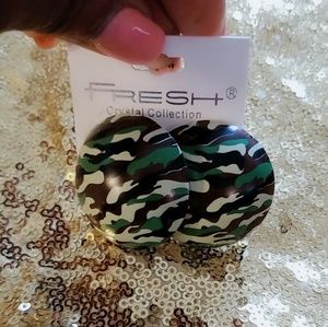 Army Fatigue button styles earrings